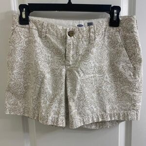 Old‎ Navy Everyday Shorts Relaxed Mid Rise Chino Casual Size 0 100% Cotton